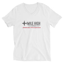 Load image into Gallery viewer, Unisex Short Sleeve V-Neck T-Shirt - Mile High Wines 