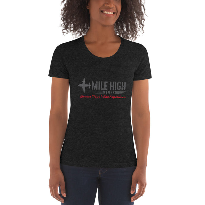 Women's Super Soft Crew Neck T-shirt - Mile High Wines 