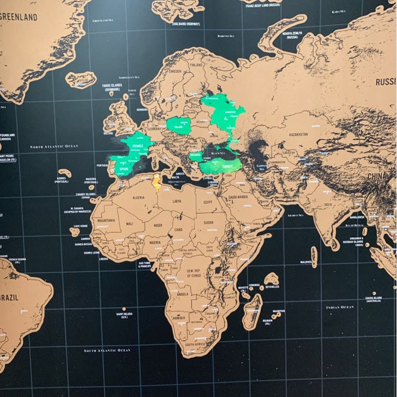 World Scratch Wall Map - 20669